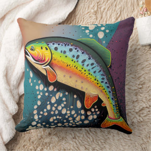 Decorative Fishing Throw Pillow for a Cozy Decor