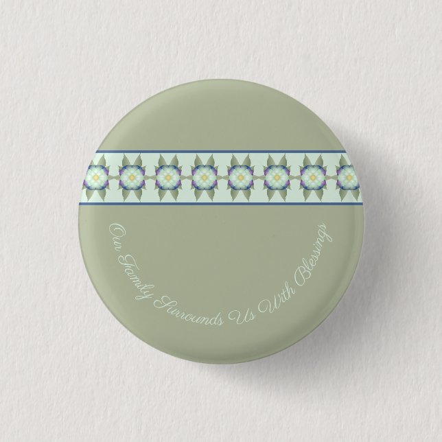 Decorative Floral Accented Button (Front)