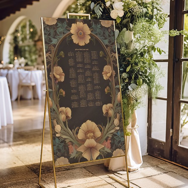 Decorative Floral Art Nouveau Wedding Foam Board (Creator Uploaded)