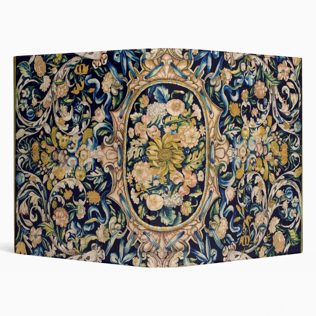 Decorative Floral Carpet Pattern 3 Ring Binder (Background)