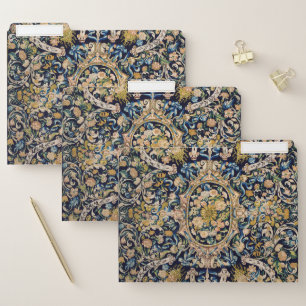 Decorative Floral Carpet Pattern File Folder