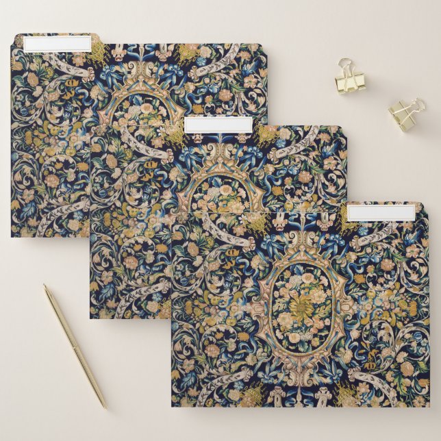 Decorative Floral Carpet Pattern File Folder (Set)