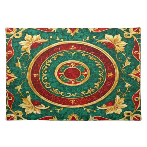 Decorative Floral Christmas Holiday Table Cloth Placemat