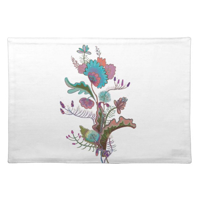 decorative floral cloth placemat (Front)