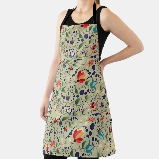 Decorative Floral Design  Apron (Insitu)