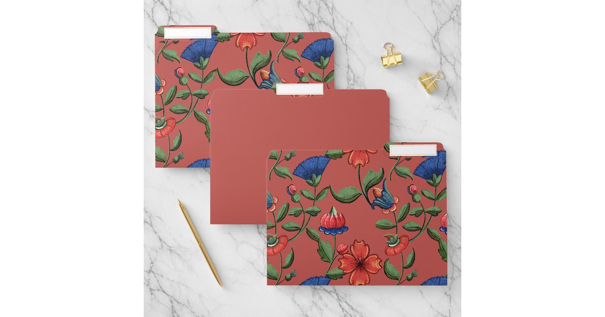 Decorative Floral | Floral Design File Folder | Zazzle