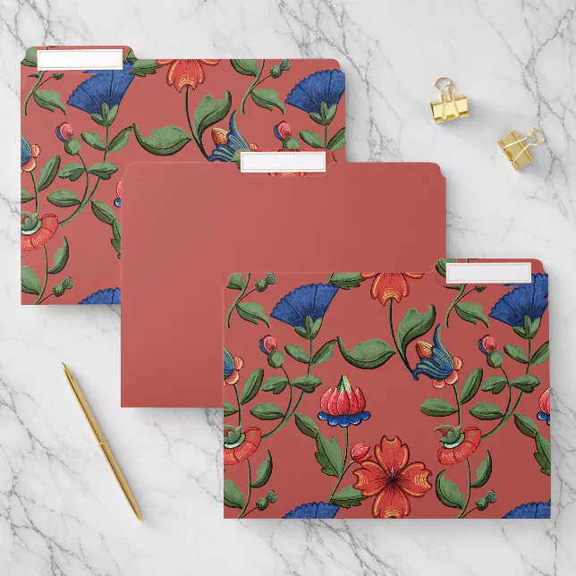 Decorative Floral | Floral Design File Folder | Zazzle