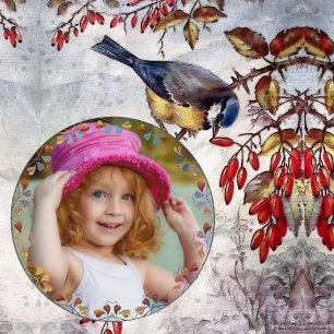 Decorative Floral Frame Customized Daughter Photo Wireless Charger