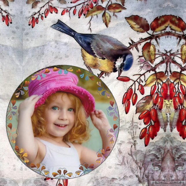 Decorative Floral Frame Customized Daughter Photo Wireless Charger (Creator Uploaded)