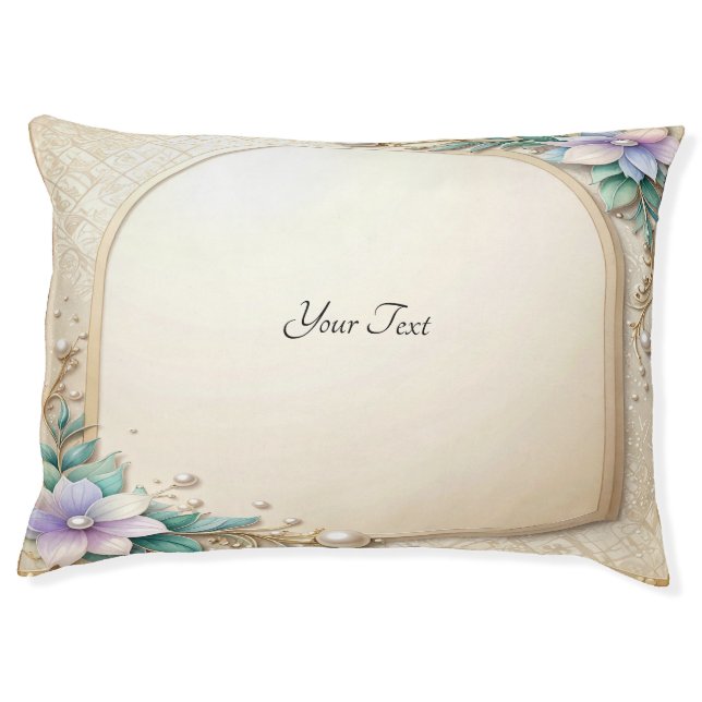 Decorative Floral Frame Dog Bed (Front)