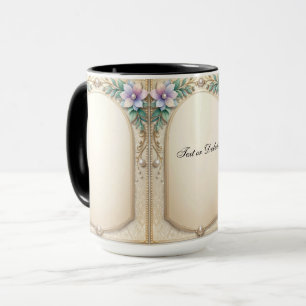 Decorative Floral Frame Mug