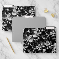 Decorative Floral | Gray Black & White