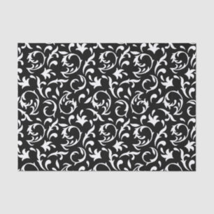 Decorative Floral in White Tissue Paper