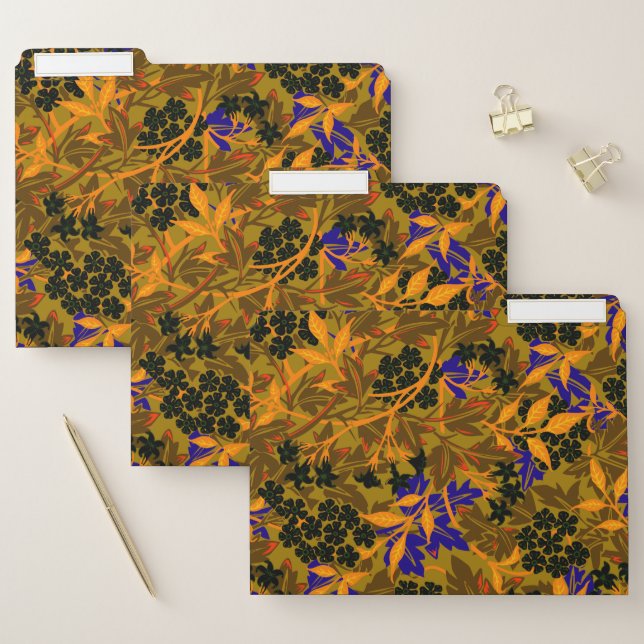 Decorative Floral | Modern Earthy Jasmine Floral File Folder (Set)