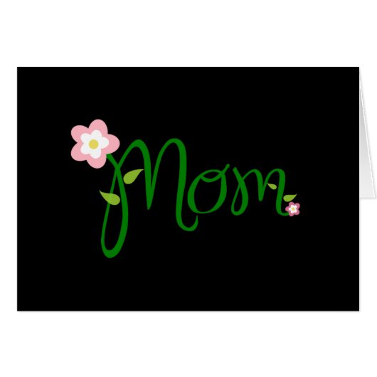 Decorative Floral Mum Cards (Front Horizontal)