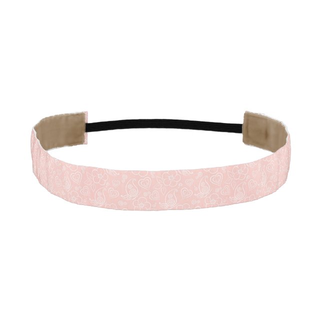 Decorative floral pattern athletic headband (Front)