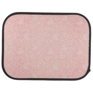 Decorative floral pattern car mat