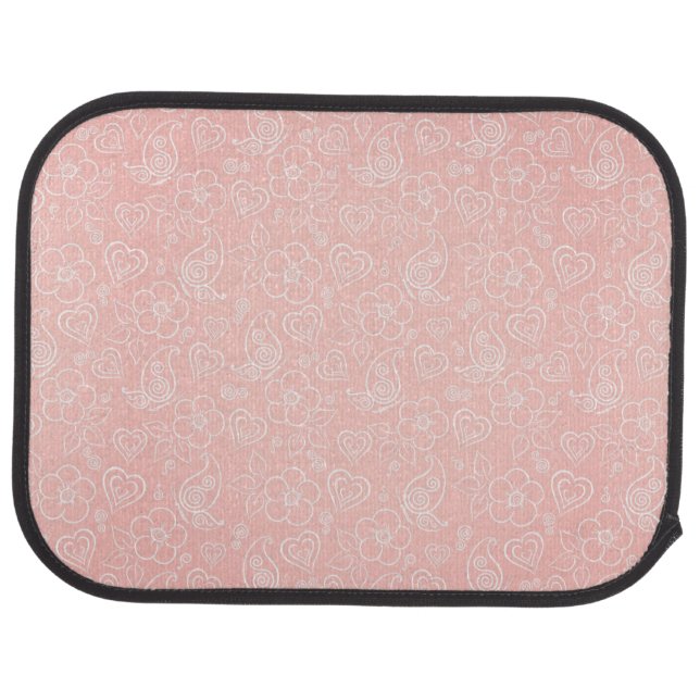 Decorative floral pattern car mat (Rear)