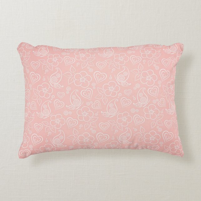 Decorative floral pattern pillow (Front)