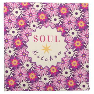 Decorative Floral pattern Pink Purple Astra Modern Cloth Napkin