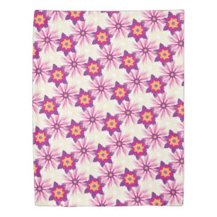 Decorative Floral pattern Pink Purple Astra Modern Duvet Cover