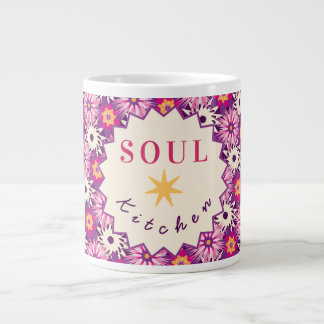 Decorative Floral pattern Pink Purple Astra Modern Giant Coffee Mug