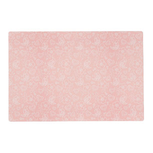 Decorative floral pattern placemat