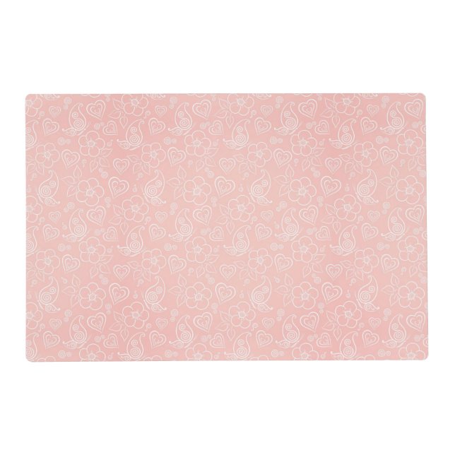 Decorative floral pattern placemat (Front)