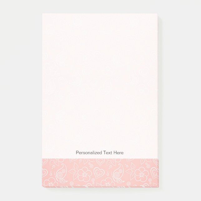 Decorative floral pattern post-it notes (Front)