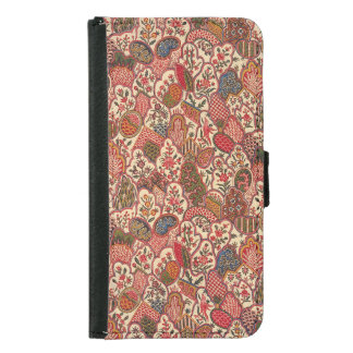 Decorative Floral Pattern Samsung Galaxy S5 Wallet Case