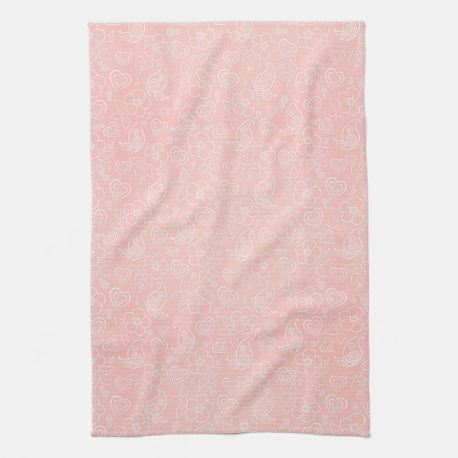 Decorative floral pattern towel (Vertical)