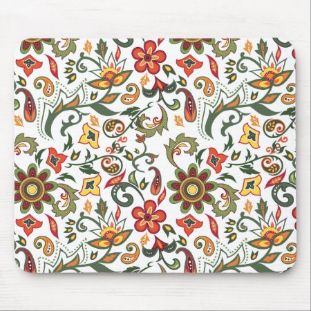 Decorative Floral Patterns Mouse Pad