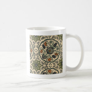 Decorative Floral Persian Tile Design Coffee Mug