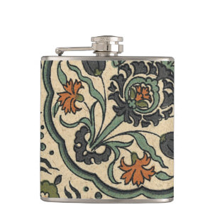 Decorative Floral Persian Tile Design Flask