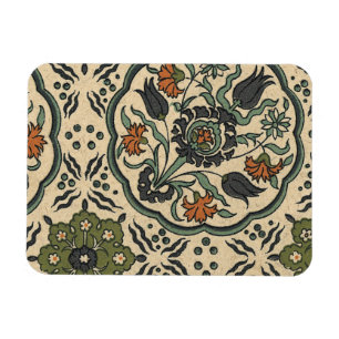 Decorative Floral Persian Tile Design Magnet