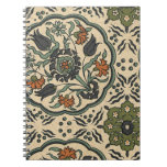 Decorative Floral Persian Tile Design Notebook