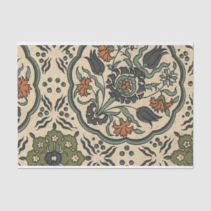 Decorative Floral Persian Tile Design Tissue Paper
