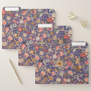 Decorative Floral Print File Folder