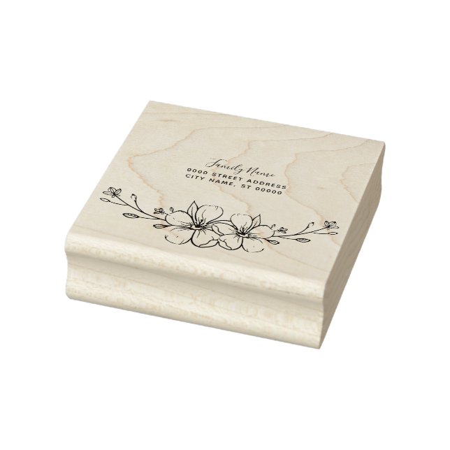 Decorative Floral Rubber Stamp (Stamp)