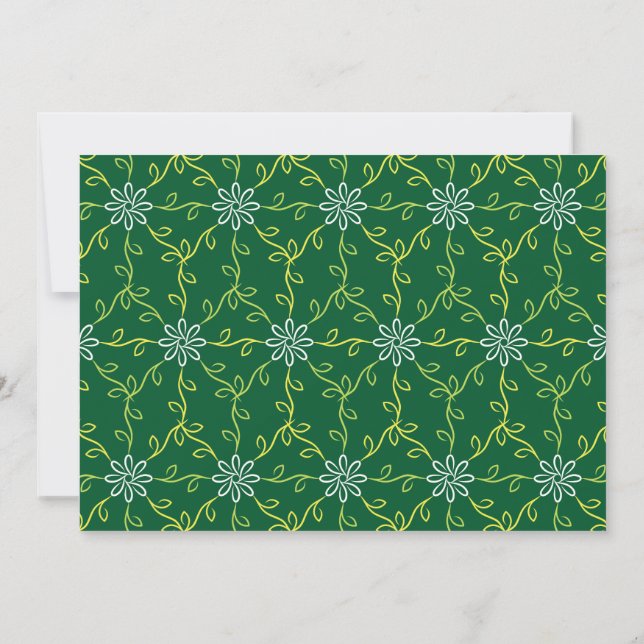 Decorative Floral Seamless Pattern Card (Back)
