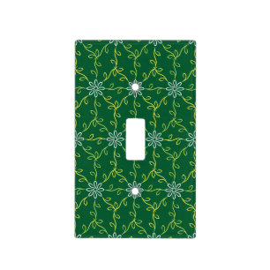 Decorative Floral Seamless Pattern Light Switch Cover