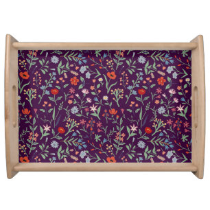 Decorative floral seamless pattern. serving tray