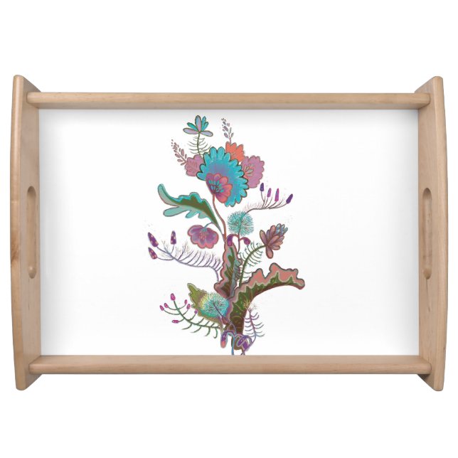 decorative floral serving tray (Front)