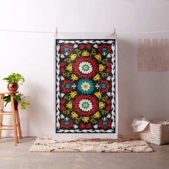 Decorative Floral Suzani Fabric by Boopoobeedoogift at Zazzle