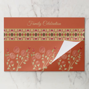 Decorative Floral Table Decor Paper Pad