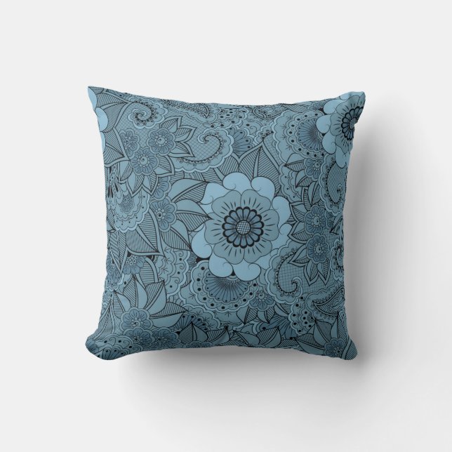 Decorative Floral Throw Pillow (Front)