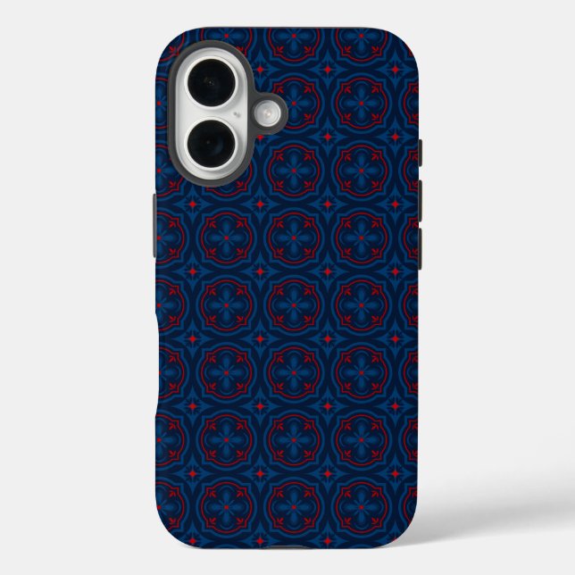 Decorative Floral Tile Pattern Case-Mate iPhone Case (Back)