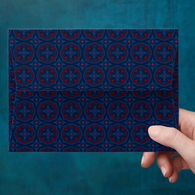 Decorative Floral Tile Pattern Envelope (Hand)