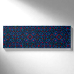 Decorative Floral Tile Pattern Name Tag