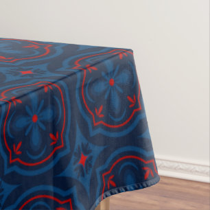 Decorative Floral Tile Pattern Tablecloth
